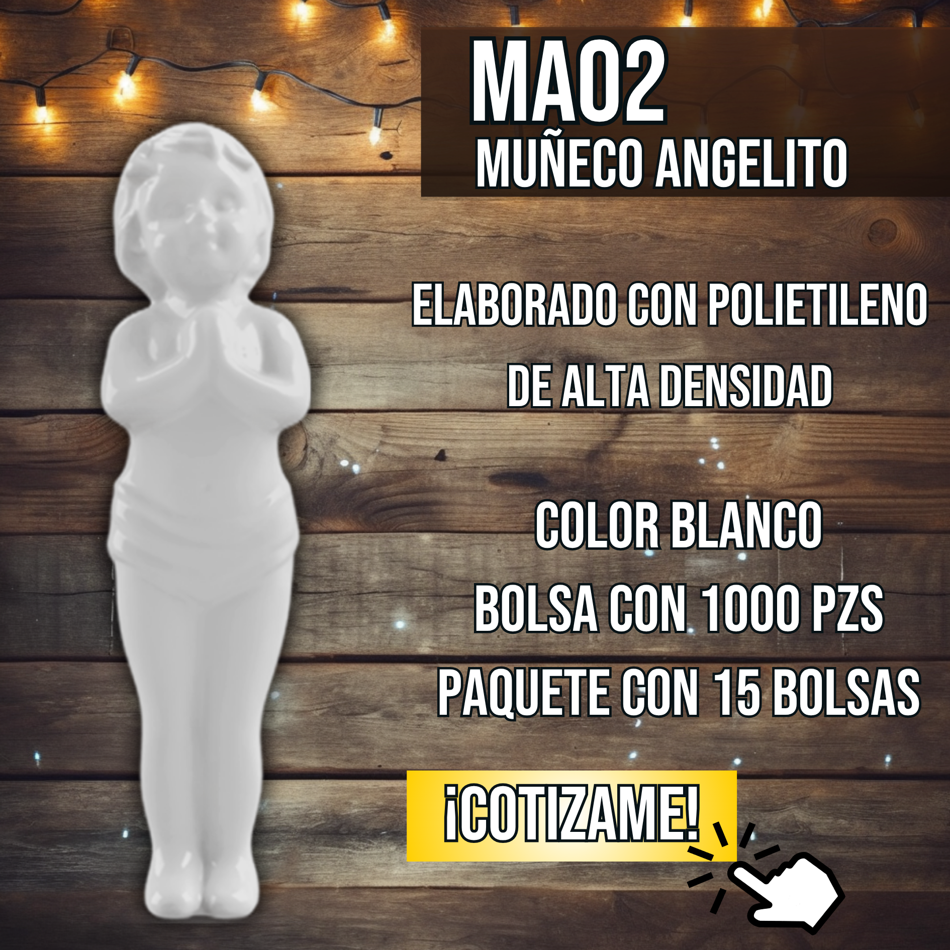 Muñeco angelito para Rosca de Reyes