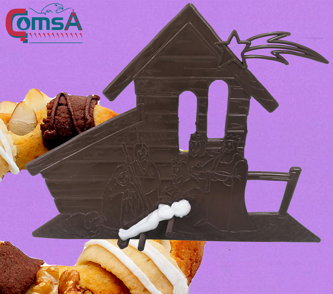 Choza pesebre para Rosca de Reyes